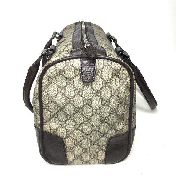 Gucci authentic brown monogram coated canvas unisex travel bag - Picture 6 of 15